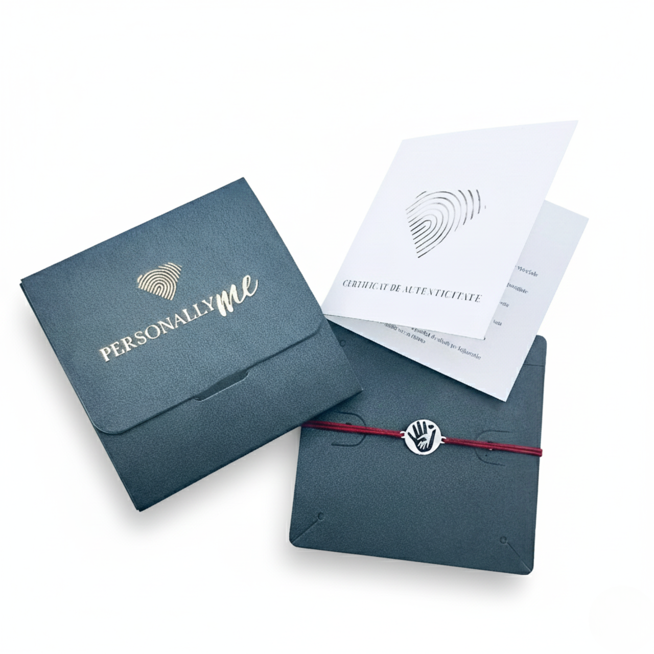 Set bratari personalizate argint, snur textil reglabil - Family [5]