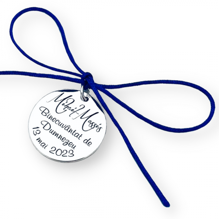 Banuti argint botez / mot personalizati - Banut argint botez sau mot personalizat - nume, data, mesaj