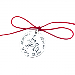 Banut argint personalizat mot sau botez un an nume simbol [1]