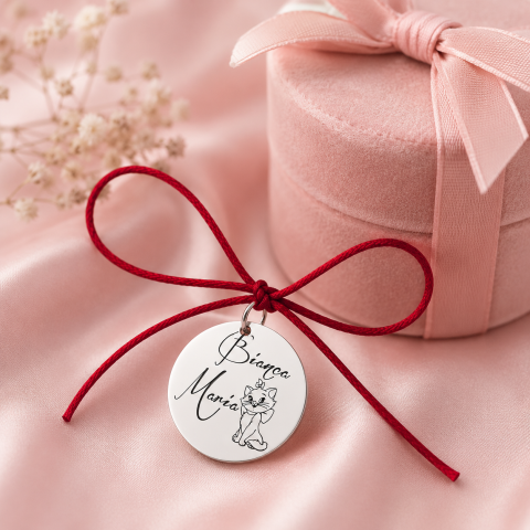 Cadouri personalizate nasi – mot, botez - Banut argint personalizat mot sau botez: Nume & Simbol