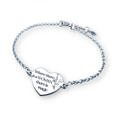 Bratara argint personalizata cadou pentru ea - Feminitate [1]