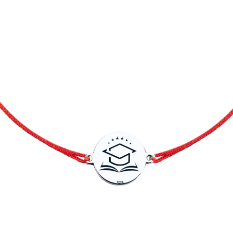 Cadouri sub 150 lei - Brățară argint, personalizată șnur reglabil – Simbol toca