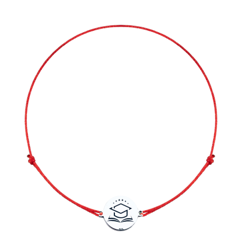 Brățară argint, personalizată șnur reglabil – Simbol toca [2]