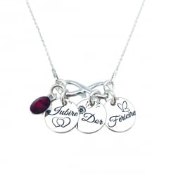 Idei de cadouri pentru sefi personalizate - Colier gravat argint dama cu charm Infinit Personally ME