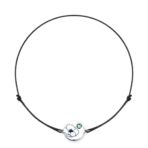 Brățară personalizată cu floare lunară și cristal – argint 925 [1]