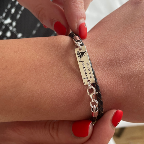 Bratara snur piele personalizata pentru adolescenti: Enjoy the Journey [2]