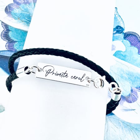 M.Y.T.H - Bratara gravata din piele Priveste cerul