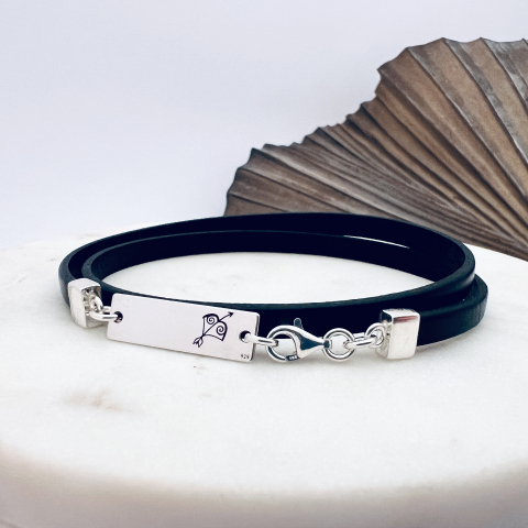 Bratara barbati cu placuta argint personalizata Zodie [1]