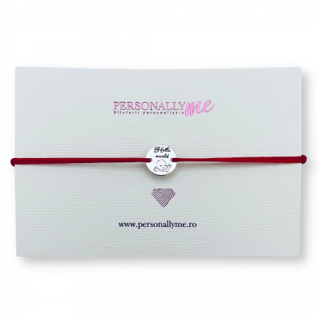 Bratara personalizata argint, snur reglabil copii [1]