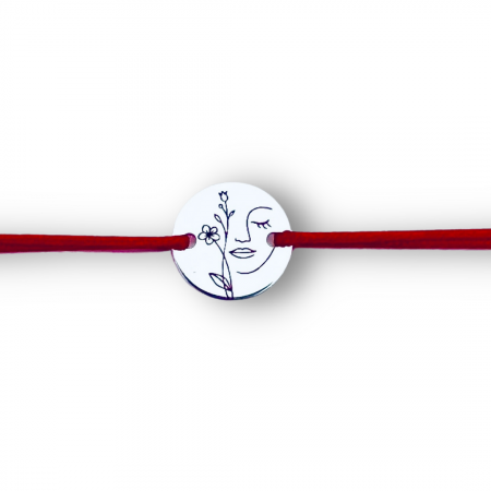 Cadouri corporate personalizate - Bratara personalizata argint, snur reglabil Feminitate - Personally ME