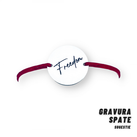 Bratara cu banut argint personalizata simboluri zibu Freedom [2]