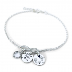 Bratara gravata argint dama cu charm Infinit [2]