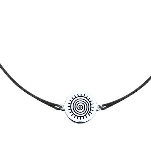 Bratari argint cu nume pentru copii - Brățară personalizată argint cu Soare – simbol al luminii interioare