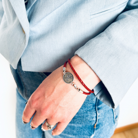 Bratara dama personalizata, din argint - Happiness [1]