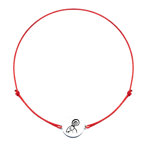 Cadouri sub 150 lei - Bratara Zodie cu banut argint si snur reglabil - Zodia Capricorn