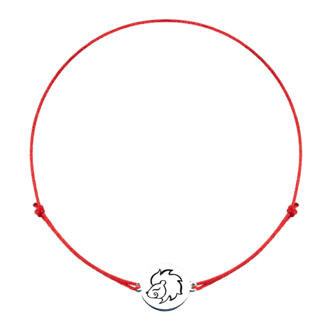 Cadouri sub 150 lei - Bratara Zodie cu banut argint si snur reglabil - Zodia Leu