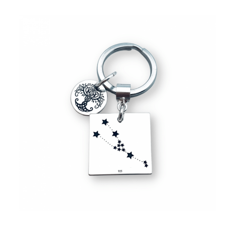Constelatii si Zodii - Breloc din argint cu Constelatie si Copacul Vietii