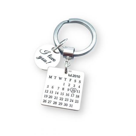 Brelocuri personalizate argint calendar I Love You - Personally ME [0]