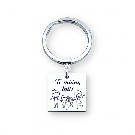 Brelocuri personalizate argint - Breloc argint gravat Personally ME