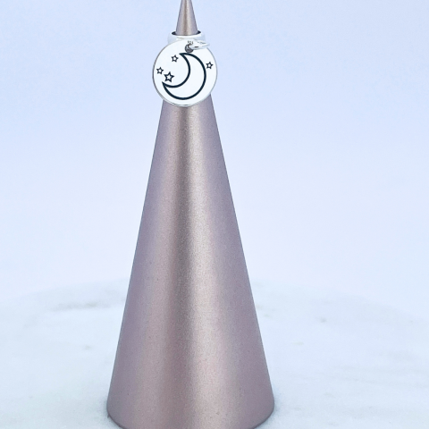 Charm argint bratara personalizat - Luna si stelele [1]