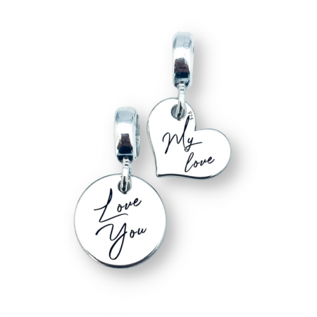 Charm argint inimioara personalizat My Love - Personally ME [1]