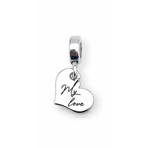 Bijuterii Personalizate - Charm argint inimioara personalizat My Love - Personally ME