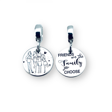 Charmuri argint personalizate - Charm argint personalizat banut Sisters are Forever