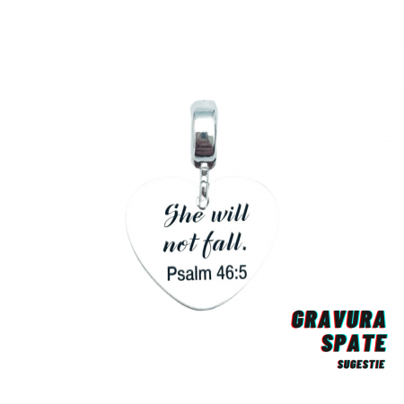 Charm argint forma inimioara personalizat text simbol [1]