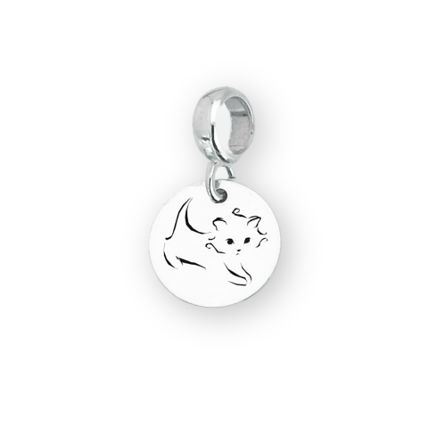 Brelocuri si Charm-uri - Charm personalizat argint banut - Little Kitty