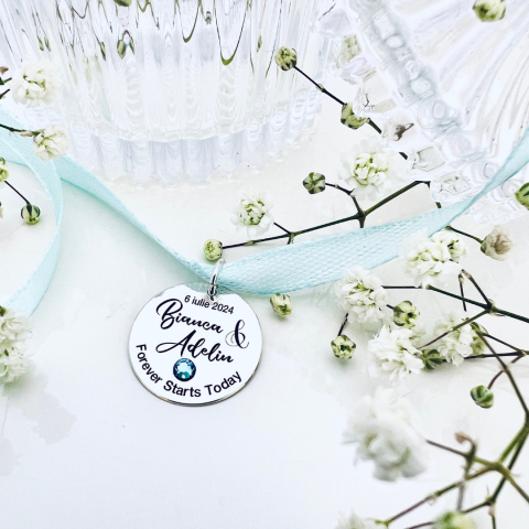 Charm argint personalizat buchet mireasa  [5]