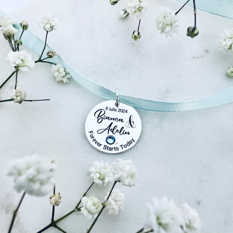 Charm argint personalizat buchet mireasa  [6]