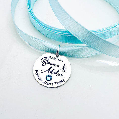 Charm argint personalizat buchet mireasa  [2]