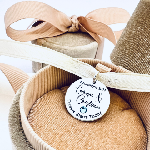 Charm argint personalizat buchet mireasa  [3]