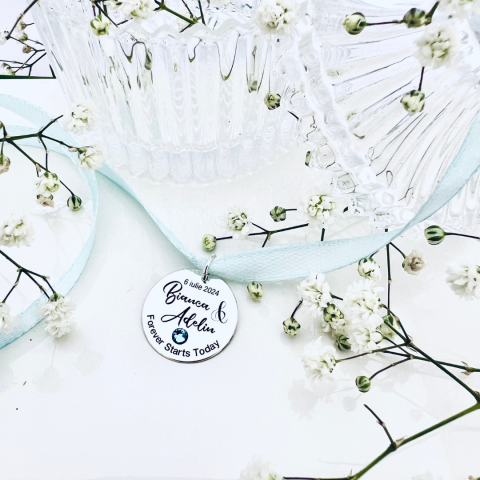 Charm argint personalizat buchet mireasa  [1]