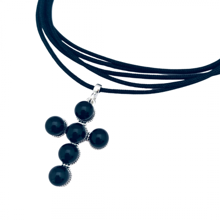 Choker pandantiv cruciulita argint cu perle - Personally ME [2]