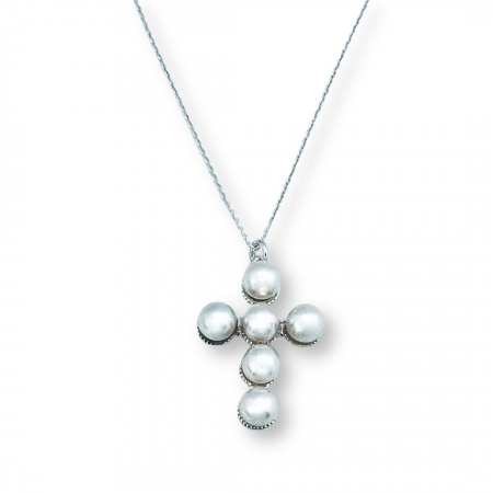 Lantisor argint pandantiv cruciulita cu perle - Personally ME [0]