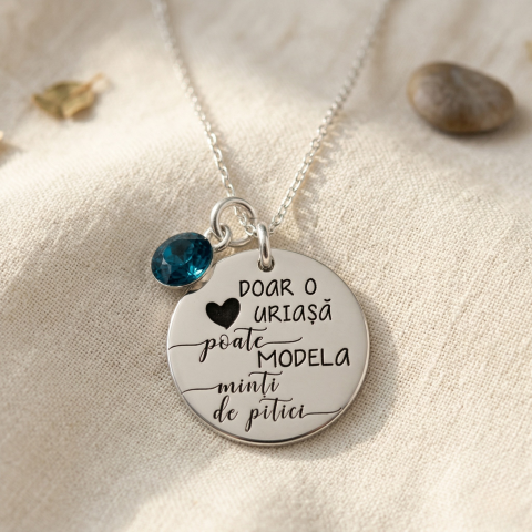 Bijuterii Personalizate - Colier argint gravat cadou invatatoare - Personally ME