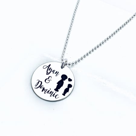 Lantisor argint personalizat Nume&Siluete Copii [2]