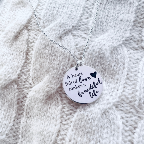 Colier argint personalizat - A Heart full of Love [2]