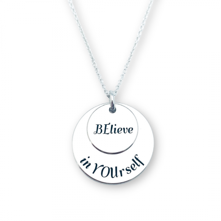 Lantisor argint personalizat Believe in Yourself - Personally ME [0]