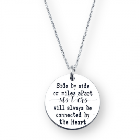 Colier personalizat argint mesaj gravat pentru sora sau prietena [1]