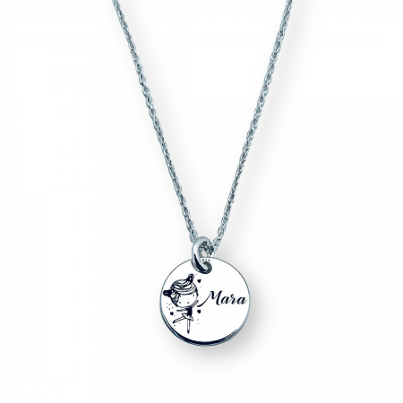 Lantic personalizat din argint cu simbol si nume [1]