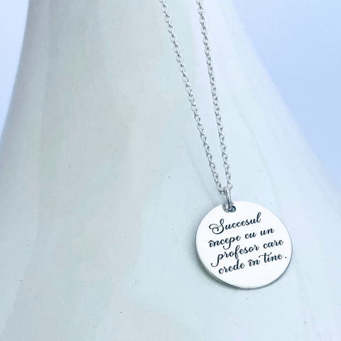 Colier argint personalizat pentru doamna profesoara - Succesul [0]