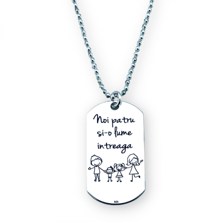 Colier placuta Army argint personalizat pentru barbati Personally ME [3]