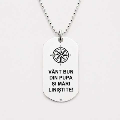 Cadouri Personalizate - Colier argint placuta army personalizata - Mari linistite