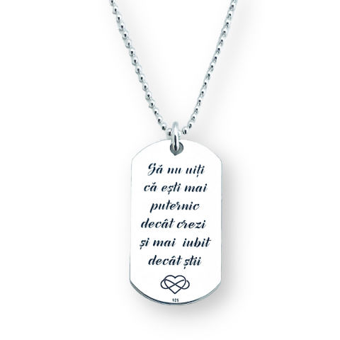 Colier argint placuta Army Personalizata - Sa nu uiti... [1]
