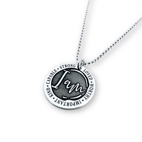 Lantisor army personalizat argint pentru barbati - I am [2]