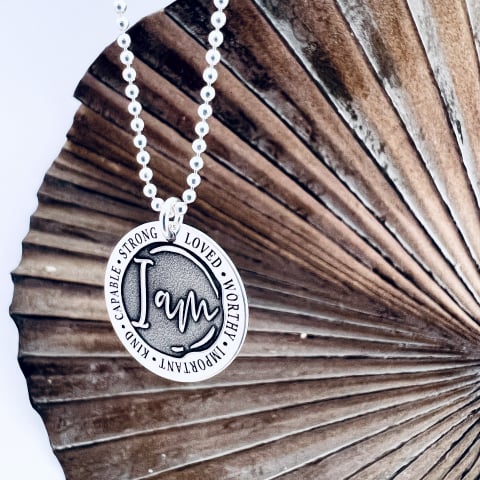 Bijuterii Personalizate - Lantisor army personalizat argint pentru barbati - I am