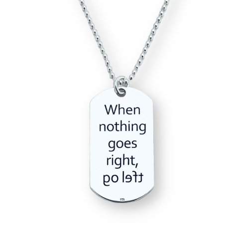 Colier Army placuta argint personalizata - When nothing goes right... [1]