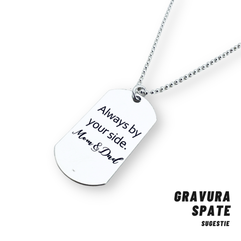 Colier Army placuta argint personalizata - When nothing goes right... [2]